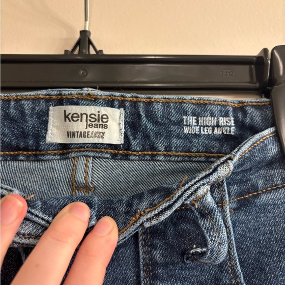 Kensie Dark Blue High-Rise Wide Leg Jeans - Picture 5 of 7